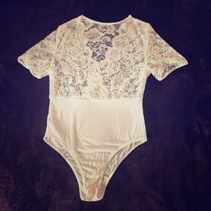 Lace top bodysuit